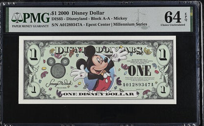 FR DIS65 $1 Disney Dollar 2000 Disney Dollars
