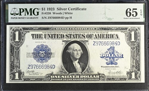 FR 238 1923 $1 Silver Certificate