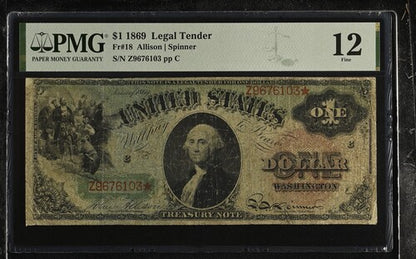 FR 18 1869 $1 Legal Tender