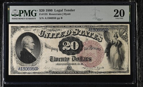 FR 135 1880 $20 Legal Tender
