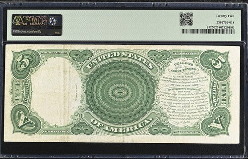 FR 91 1907 $5 Legal Tender PCBLIC ERROR