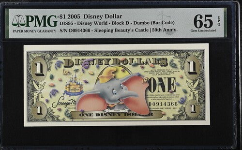 FR DIS95 $1 Disney Dollar 2005 Disney Dollars