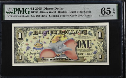 FR DIS95 $1 Disney Dollar 2005 Disney Dollars
