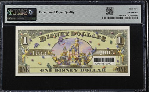 FR DIS95 $1 Disney Dollar 2005 Disney Dollars