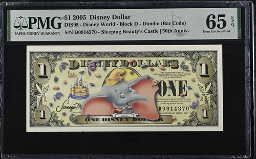 FR DIS95 $1 Disney Dollar 2005 Disney Dollars