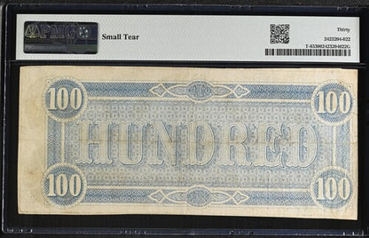 FR T-65 1864 $100 Confederate States of America Confederate Notes