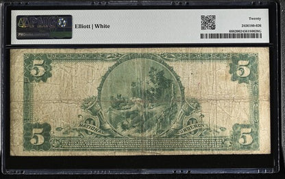 FR 608 1902 $5 The Old Town NB Baltimore Maryland Plain Back National Bank Notes