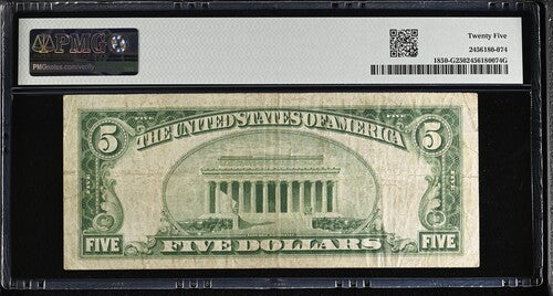FR 1850-G 1929 $5 FRBN Chicago
