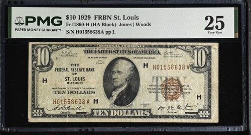FR 1860-H 1929 $10 FRBN St. Louis