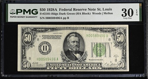 FR 2101-Hdgs 1928A $50 Federal Reserve Note St. Louis