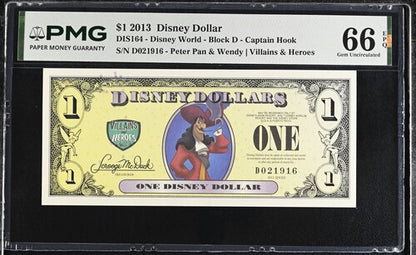 FR DIS164 $1 Disney Dollar 2013 Disney Dollars