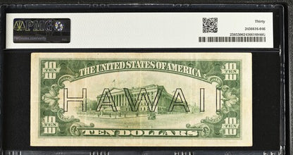 FR 2303 1934A $10 Hawaii - WWII Emergency Issue