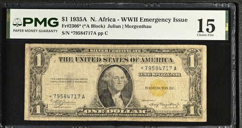 FR 2306* 1935A $1 N. Africa - WWII Emergency Issue