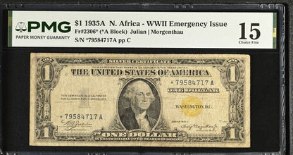 FR 2306* 1935A $1 N. Africa - WWII Emergency Issue