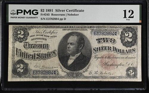 FR 245 1891 $2 Silver Certificate