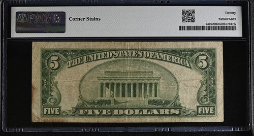 FR 2307 1934A $5 North Africa WWII Emergency Issue