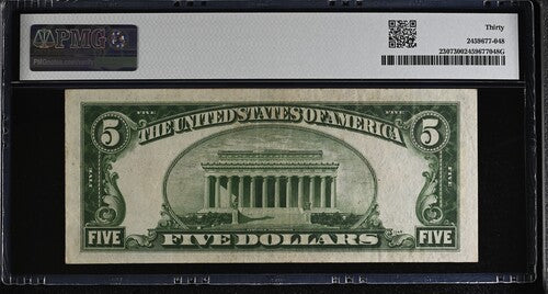 FR 2307 1934A $5 North Africa WWII Emergency Issue