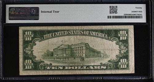 FR 2309 1934A $10 North Africa WWII Emergency Issue