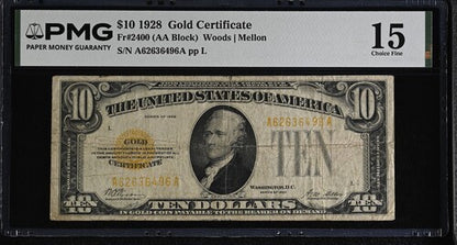FR 2400 1928 $10 Gold Certificate
