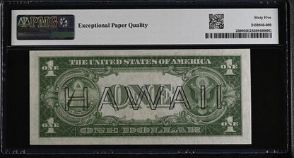 FR 2300 1935A $1 Hawaii WWII Emergency Issue