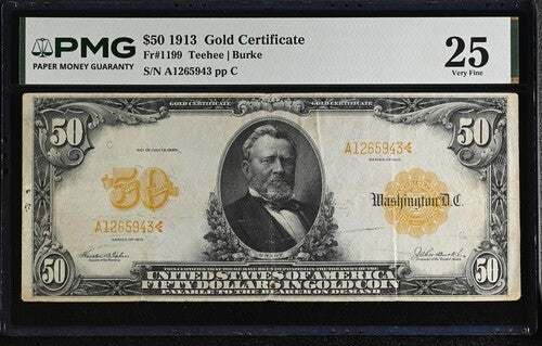 FR 1199 1913 $50 Gold Certificate