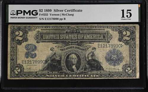 FR 252 1899 $2 Silver Certificate
