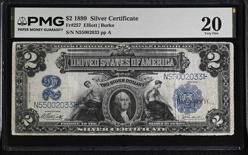 FR 257 1899 $2 Silver Certificate