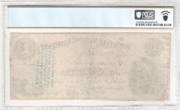 FR CMGC-3-5 1850s-60s $1 Bay State Mining Company, Blue 1 Overprint