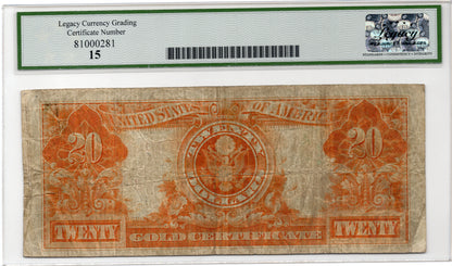 FR 1187 1922 $20 Gold Certificate