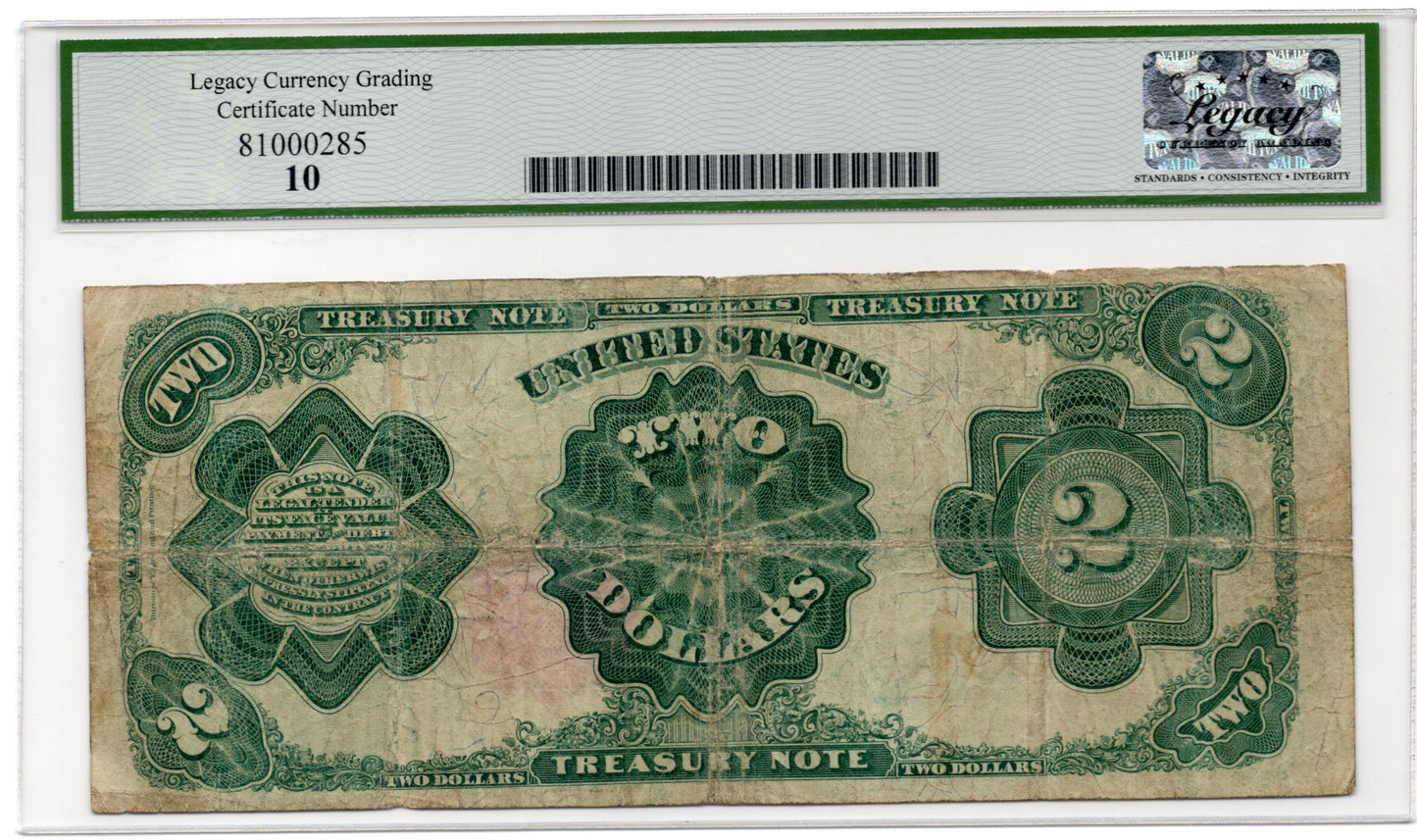 FR 356 1891 $2 Treasury Note