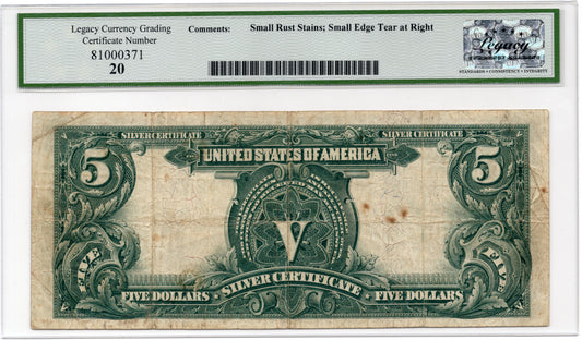 FR 280m 1899 $5 Silver Certificate MULE