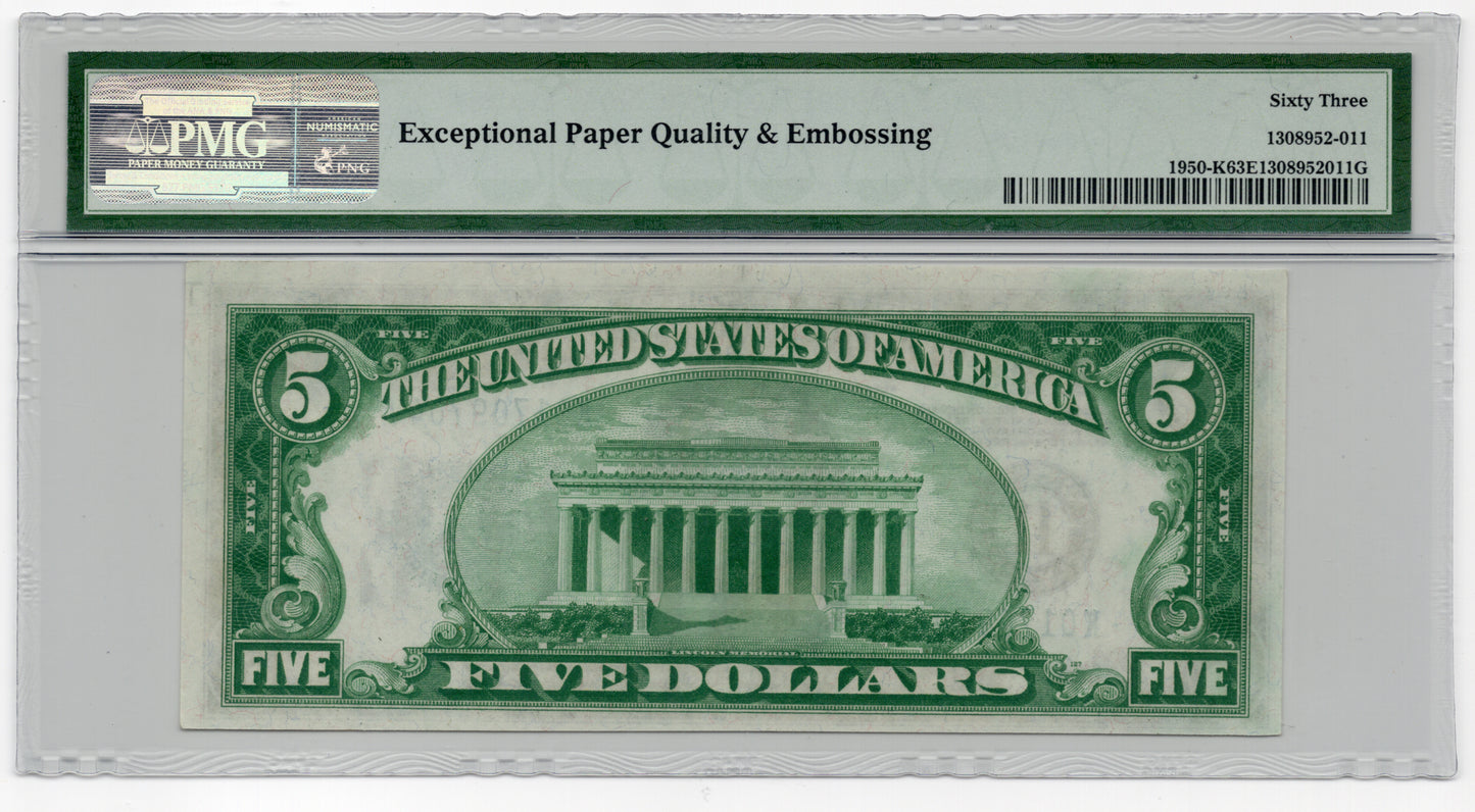 FR 1950-K 1928 $5 FRN Dallas "Numerical 11"