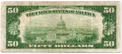 FR 2103-D 1934A $50 Federal Reserve Note Cleveland