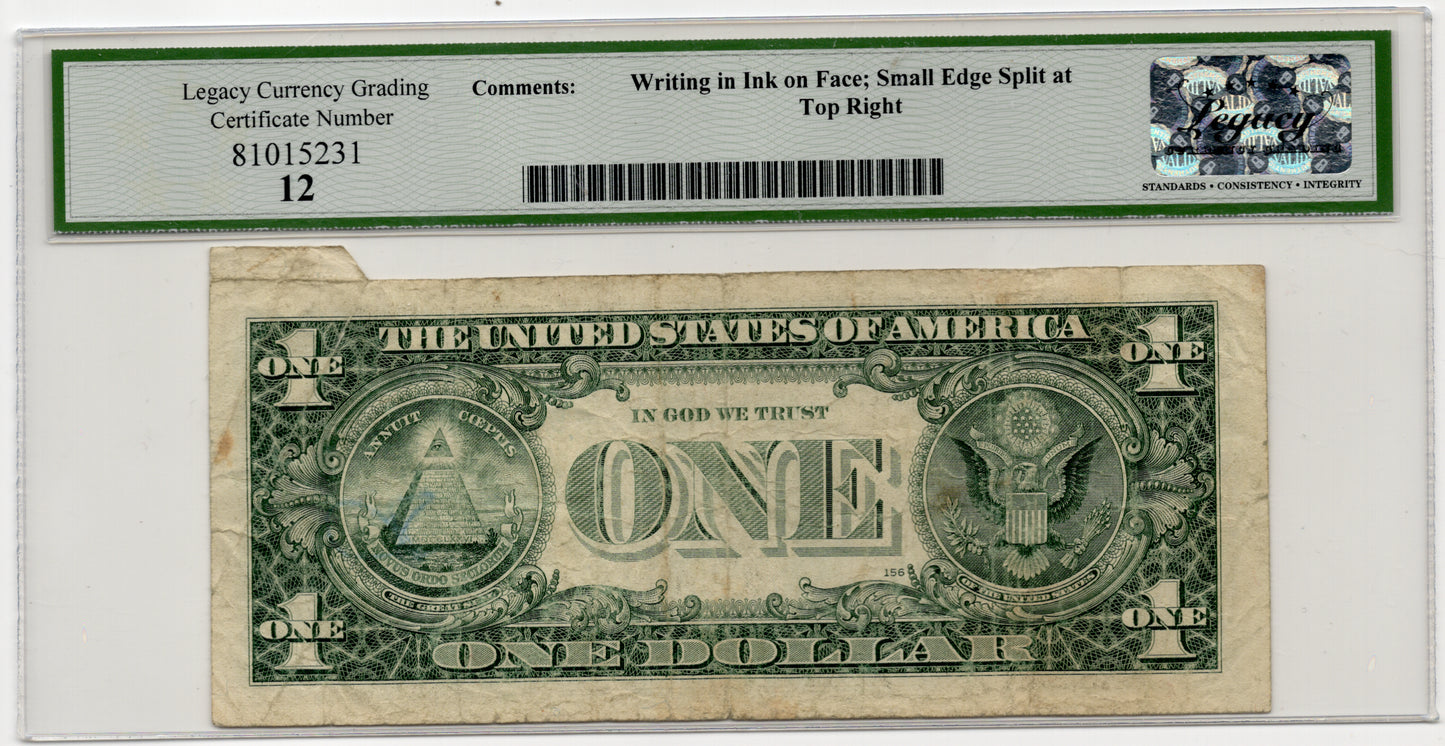 1988A $1 FRN BUTTERFLY ERROR