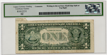 1988A $1 FRN BUTTERFLY ERROR