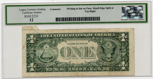 1988A $1 FRN BUTTERFLY ERROR