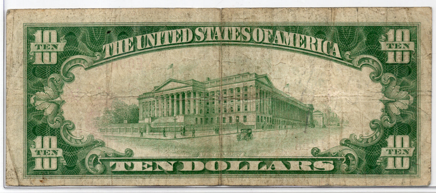 1929 $10 Central NB and Trust Company of Peoria Illinois