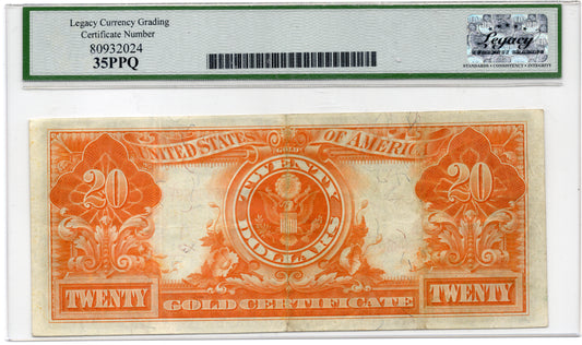 FR 1185 1906 $20 Gold Certificate