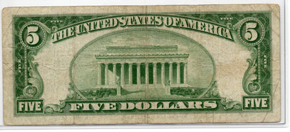 FR 1653* 1934C $5 Silver Certificate STAR