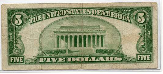 FR 1653* 1934C $5 Silver Certificate STAR