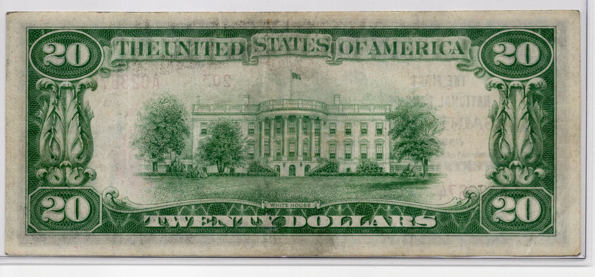 1929 $20 NB of Saint Paul Minnesota CH# 203