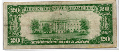 1929 $20 Cayuga County NB of Auburn New York CH# 1345