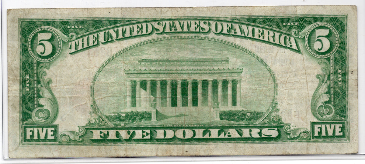 1929 $5 Mutual NB of Chicago Illinois CH# 11092