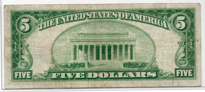 1929 $5 Mutual NB of Chicago Illinois CH# 11092