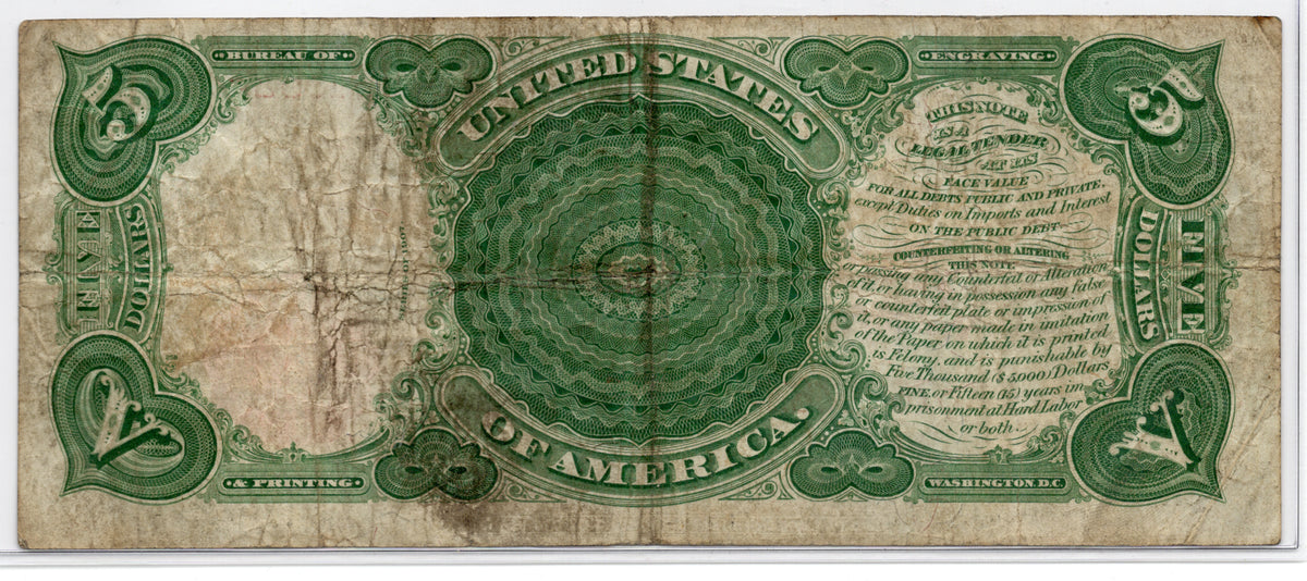 FR 91 1907 $5 Legal Tender