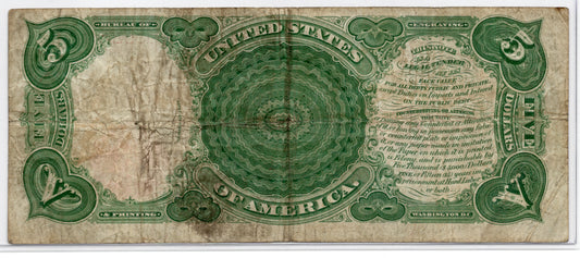 FR 91 1907 $5 Legal Tender