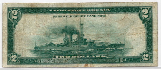 1918 $2 Federal Reserve Bank Note New York