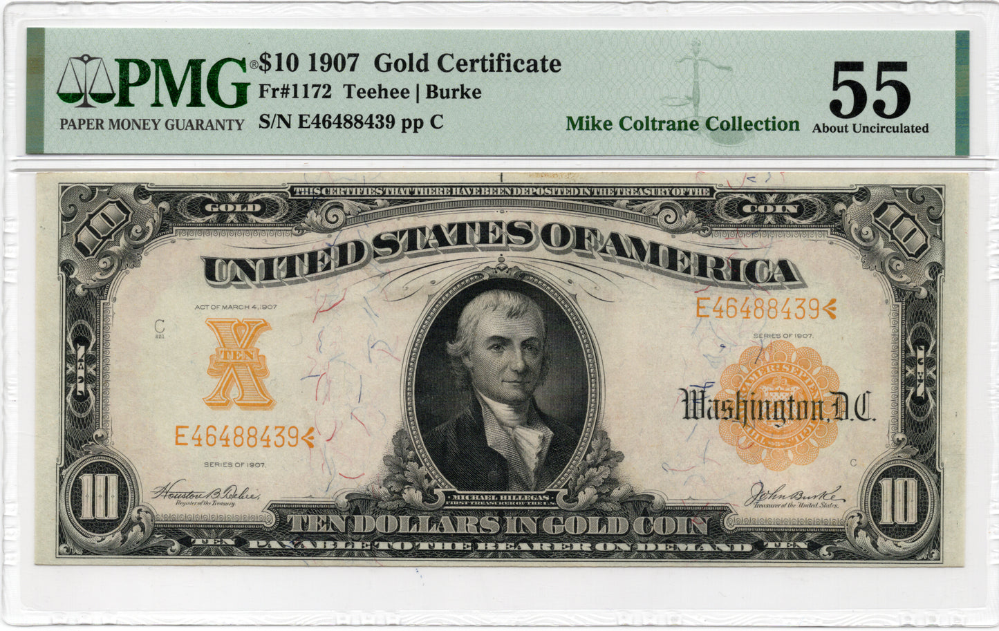 FR 1172 1907 $10 Gold Certificate