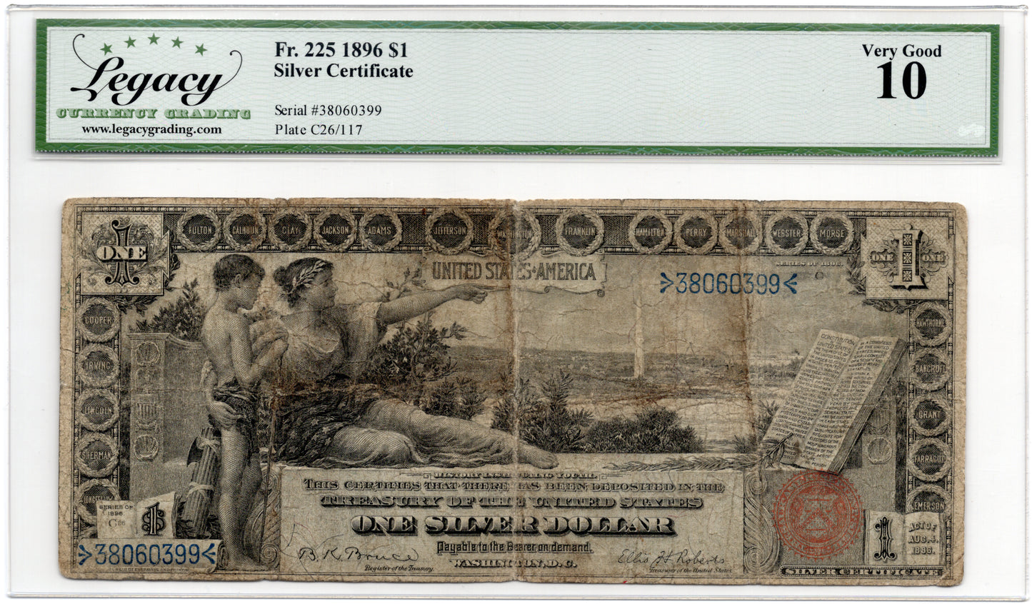 FR 225 1896 $1 Silver Certificate