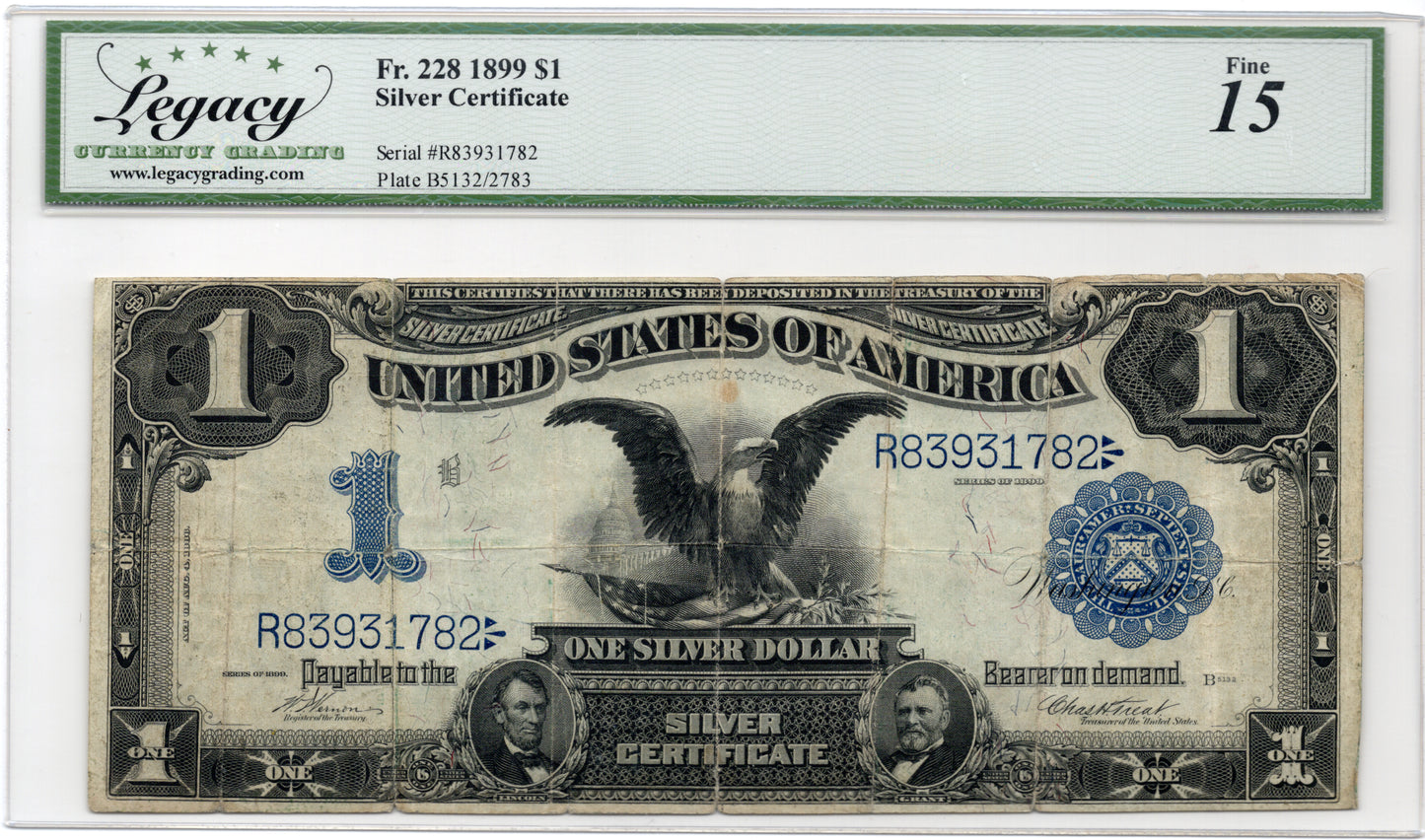 FR 228 1899 $1 Silver Certificate